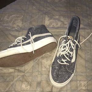 Vans Old Skool (Blue Flowers) High Tops | Vans